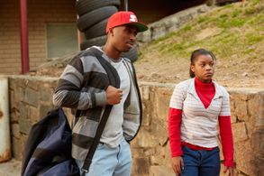 Rayven Symone Ferrell and Demetrius Shipp Jr. in All Eyez on Me (2017)