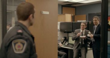 James Downing, James Thomas and Eric Hicks in Cardinal