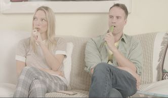 Marni Lustig and Brad Ulbrich on set of “Status Updates”