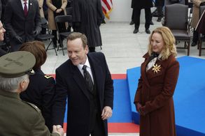 Virginia Madsen and Kiefer Sutherland in Designated Survivor (2016)