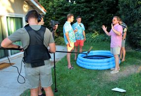 Joshua James, Matt Tory, J.J. Carroll, and Zach Castle in The Beech Boys (2019)