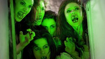 Sonila Vjeshta, Elizabeth Croft, Gabriella Wilde, Gabriela Montaraz, and Hannah Steele in Doctor Who (2005)