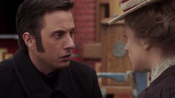 Tamara Hope and Jonny Harris in Murdoch Mysteries (2008)