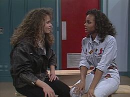 Leanna Creel and Lark Voorhies in Saved by the Bell (1989)
