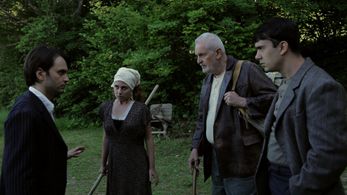 Still of Luca Magri, Nina Torresi, Francesco Barilli and Marco Iannitello in La casa nel vento dei morti (2012)