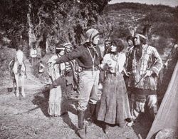 George Melford, Marin Sais, William H. West, and Jane Wolfe in The Buckskin Coat (1913)