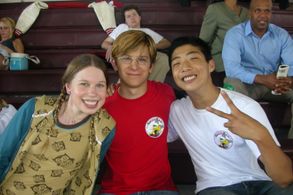 Hayley on the set of Just Peck