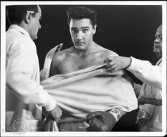 Elvis Presley, Robert Emhardt, and Gig Young in Kid Galahad (1962)