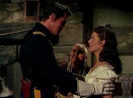 Rock Hudson, Barbara Hale, and Soledad Jiménez in Seminole (1953)