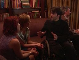 Cheryl Hines, Christopher Thornton, and Holly Wortell in Curb Your Enthusiasm (2000)