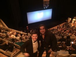 Dodge and actor, Jonathan Joss at the Toronto International Film Festival's world premiere of The Magnificent Seven