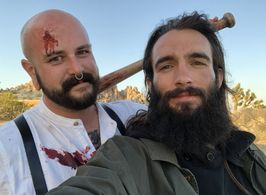 Terral Altom and Joel Quartuccio behind the scenes in Being as an Ocean