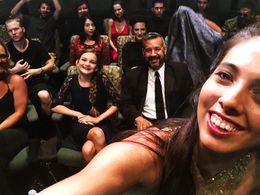 Rene Michelle Aranda and cast on the set of The Normal Ones, starring Calico Cooper and Alvaro Orlando.