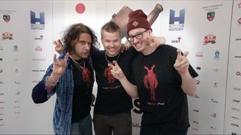Marcus Massey, Joonas Makkonen and Hiski Hämäläinen at Dracula Film Festival (Brasov, Romania),representing Bunny the K