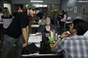 On the set of Netflix's 