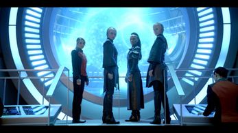 Sophina Brown, Stephanie Drapeau, Anne Winters, and Paige Herschell in The Orville: From Unknown Graves (2022)