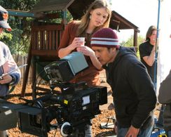 (Shooting on the set of FLOAT in 2007) with Lauren Cohan