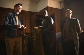Ryan Fletcher, Jack Bannon, and Hainsley Lloyd Bennett in Pennyworth (2019)