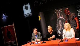 Festival Director Jose Miguel Beltran, (Creator) Matt Farnsworth, (Producer/Star) Diane Foster, and TOK press conference