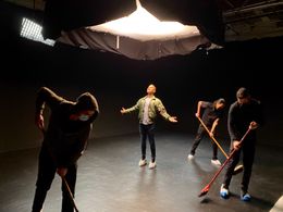 On set of 'Vita Love'.