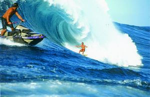 Laird Hamilton and David H. Kalama Jr. in Riding Giants (2004)