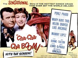Dante DiPaolo, Stephen Dunne, Sylvia Lewis, and Dámaso Pérez Prado in Cha-Cha-Cha Boom! (1956)