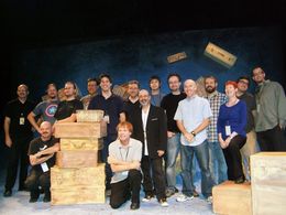 JAY JOHNSON: THE TWO AND ONLY! Director Bryan W. Simon, Jay Johnson, and Producer Marjorie Engesser with the film crew.