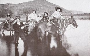 Marshall Neilan, Ruth Roland, and Marin Sais in The Kidnapped Conductor (1912)