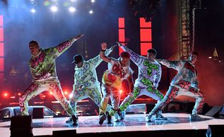 Christopher Vélez, Richard Camacho, Joel Pimentel, Erick Brian Colón, and Zabdiel De Jesús at an event for 2020 MTV Vide