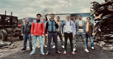 Lex Shrapnel, George Jaques, and Jack Rowan in A Town Called Malice (2023)