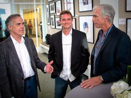 Bob Cowsill, Bill Filipiak & Paul Cowsill at Family Band: The Cowsills Story premiere at Payley Museum in Beverly Hills