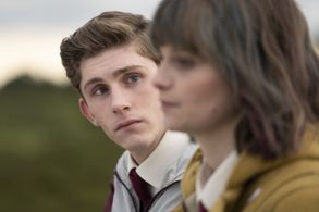 Fionn O'Shea and Lola Petticrew in Dating Amber (2020)