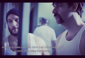 Still of Jon Welch and Karl Farah in Working on the Edge (2017)