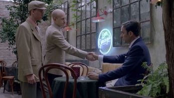 Roger Wasserman and Manolo Cardona in Rubirosa