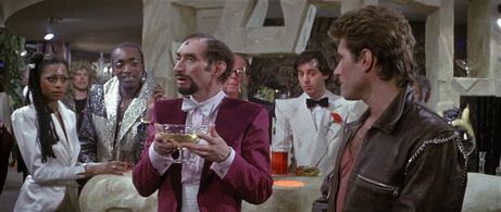 Clem Davies, George Gilmour, Grace Kennedy, Michael Logan, Ray Shell, and Vladek Sheybal in The Apple (1980)