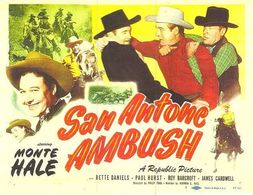 Roy Barcroft, Tommy Coats, Bette Daniels, and Monte Hale in San Antone Ambush (1949)