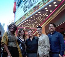 Michelle Ehlen, Shaun Landry, Shaela Cook, and Scott Keiji Takeda at an event for S&M Sally (2015)