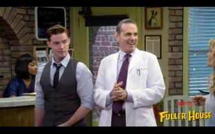 Still of Johnny Martini and Robin Thomas in Fuller House (2016)