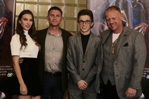 Tony Fadil, Gary Grant, Jessica Arterton, and Liam Kelly at an event for House of Salem (2016)