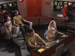 Asia De Marcos, Christopher Doohan, Kipleigh Brown, Todd Haberkorn, Kim Stinger, and Wyatt Lenhart in Star Trek Continue