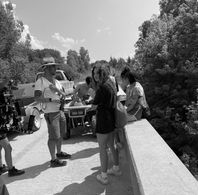 On set of You And Me This Summer