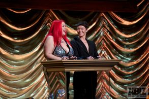 April Flores and Jiz Lee present Gay Performer of the Year and Transgender Performer of the Year at the XBiz Awards.