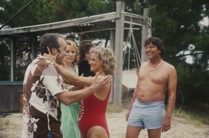 Lea Thompson, John Hannah, Robert Longstreet, Amy Sedaris, and Helena May Seabrook in Ping Pong Summer (2014)