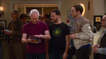Brent Spiner, Wil Wheaton, Johnny Galecki, Jesse Heiman, Jim Parsons, and Ian Scott Rudolph in The Big Bang Theory (2007