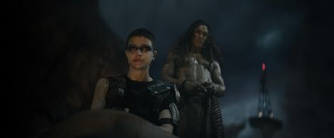 E. Duffy and Staz Nair in Rebel Moon (2023)