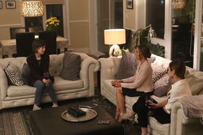 Brittany Allen, Paige Turco, and Dominique Provost-Chalkley in Separated at Birth (2018)