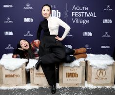Lulu Wang and Awkwafina at an event for The IMDb Studio at Sundance (2015)