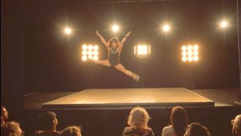 Misty's solo dance performance. Shoot day on set, 