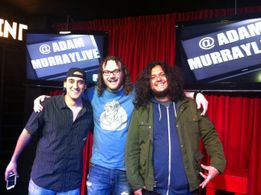 Felipe Esparza, Carmen Vallone and Adam Murray after their show at The Atlanta Punchline