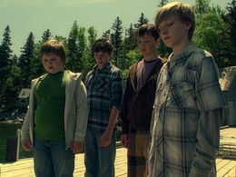 Malcolm Mann, Joseph Young, Connor Leif Charron, and Will McKay in Haven (2010)